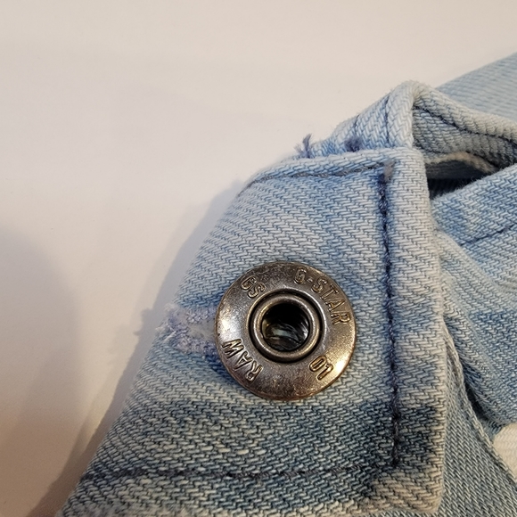 G-Star Raw 3301 Vesp Blue Striped Denim Trucker Jacket Size Small NWT! - Picture 17 of 17